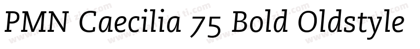 PMN Caecilia 75 Bold Oldstyle Figu字体转换